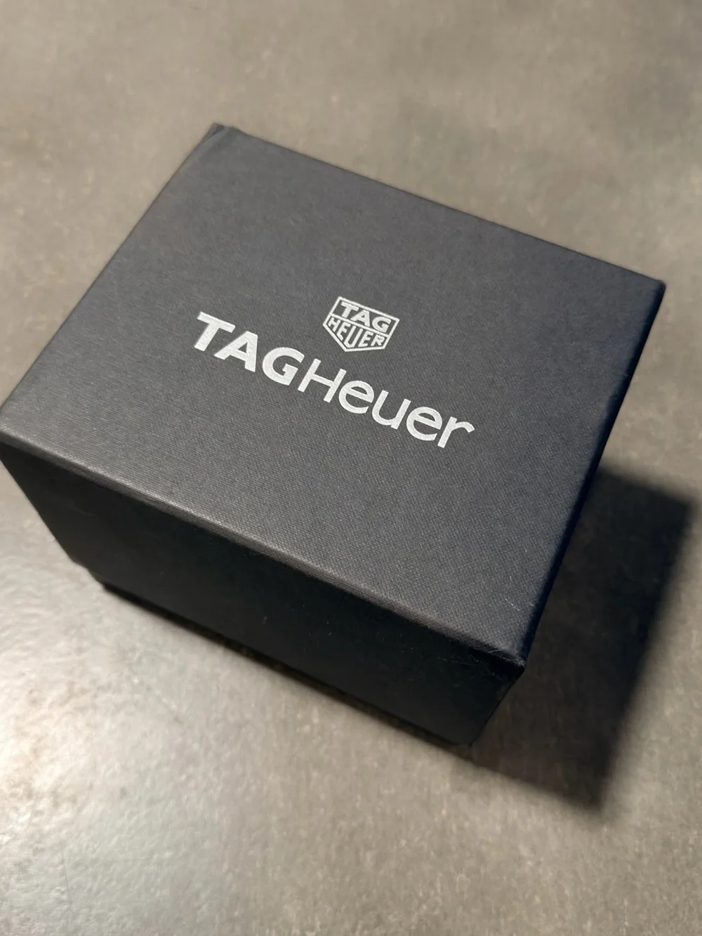 Tag Heuer Black Box with Silver Logo ( includes booklet )